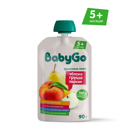 Пюре BabyGo Фруктовый салатик с 5 мес 90 г