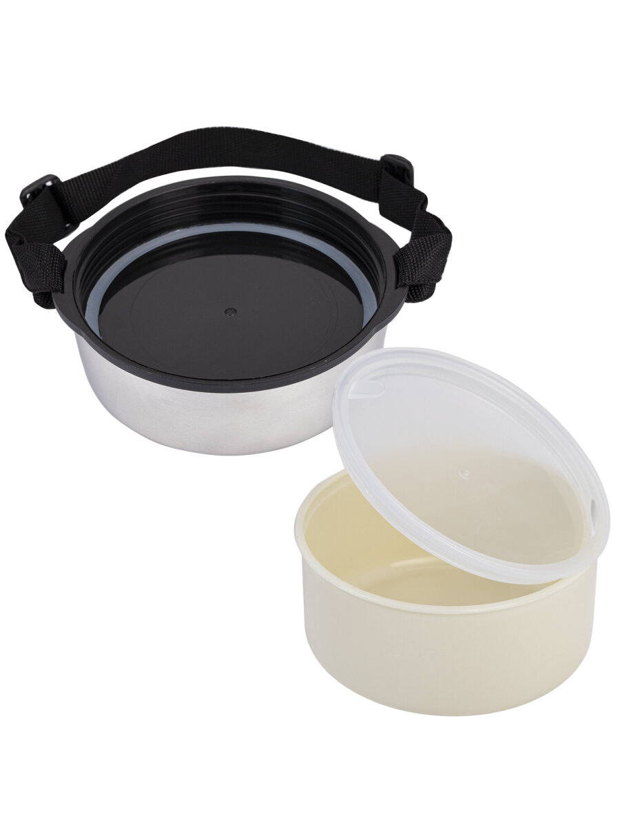 Термос BoomHouse для чая кофе еды 1 литр с широким горлом и ремешком походный - фото 5