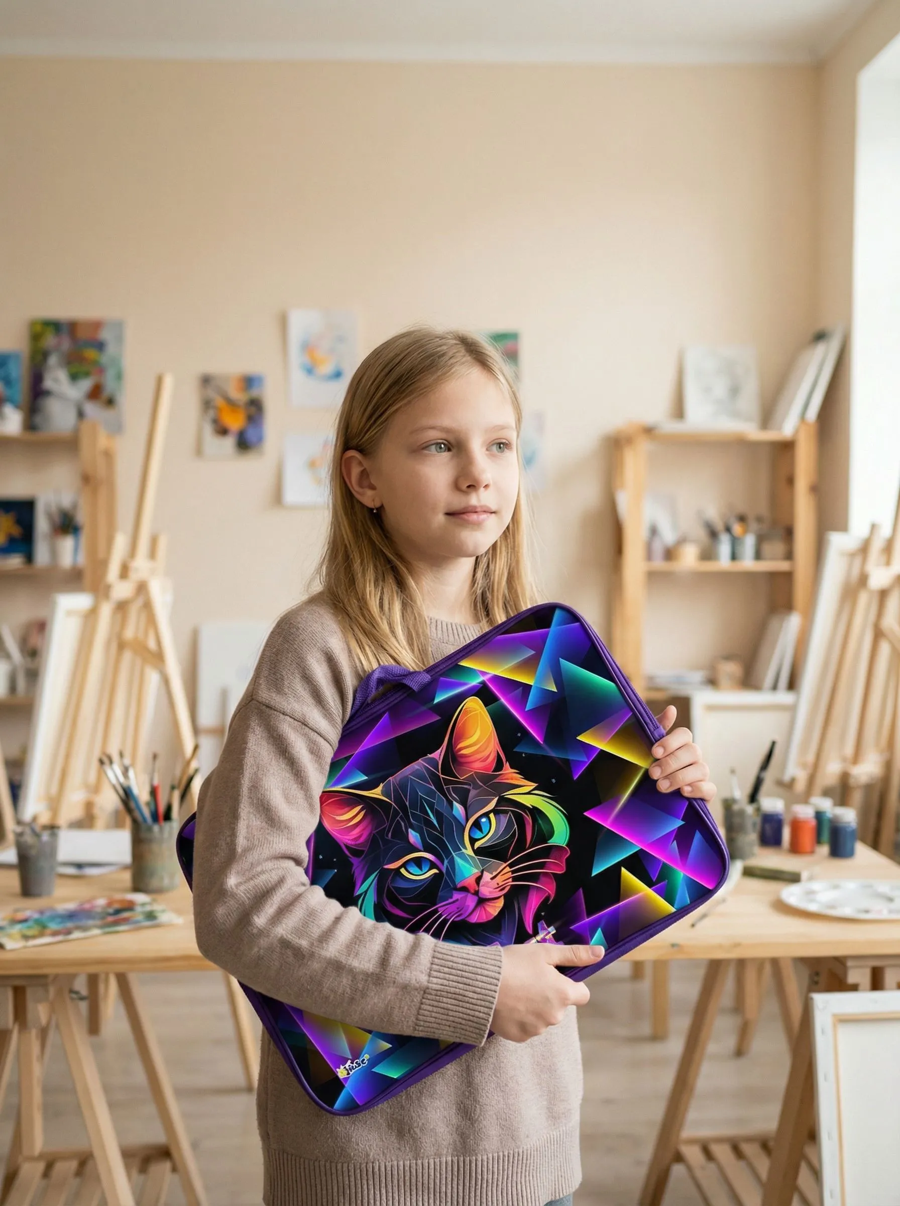 Папка с ручками Оникс Geometric cat А3 - фото 3