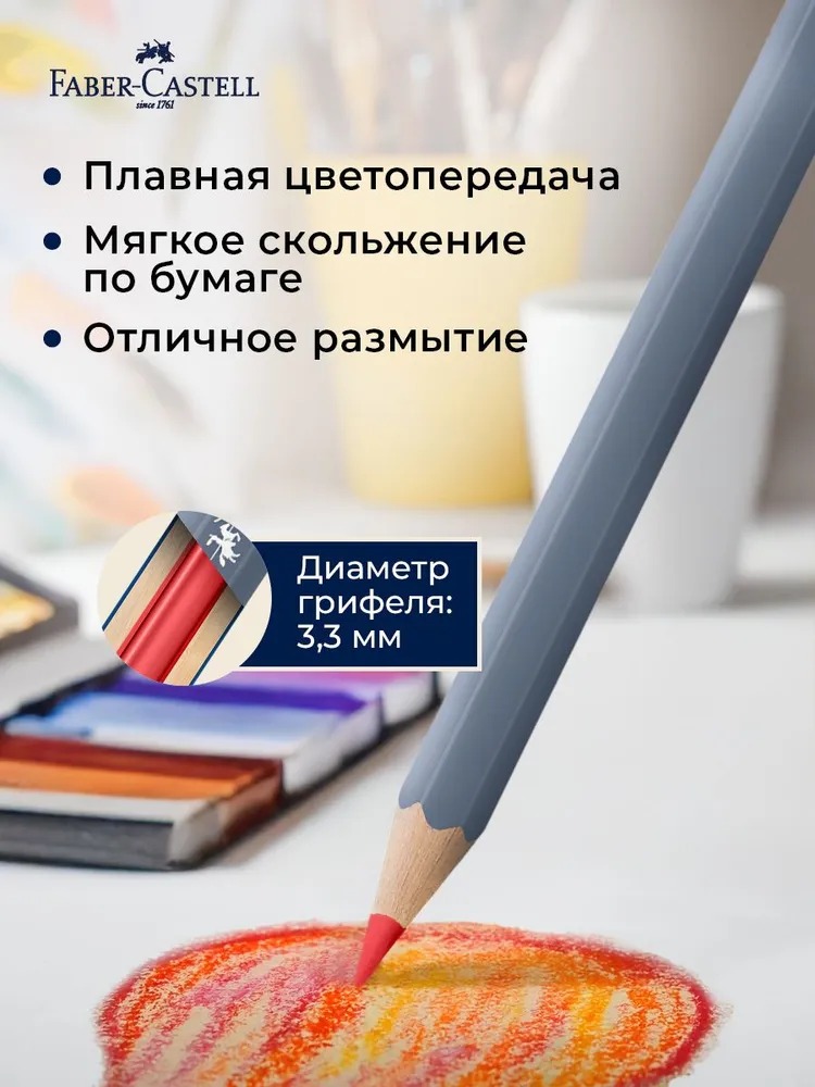 Краски акварель Faber Castell 24 цв. - фото 2