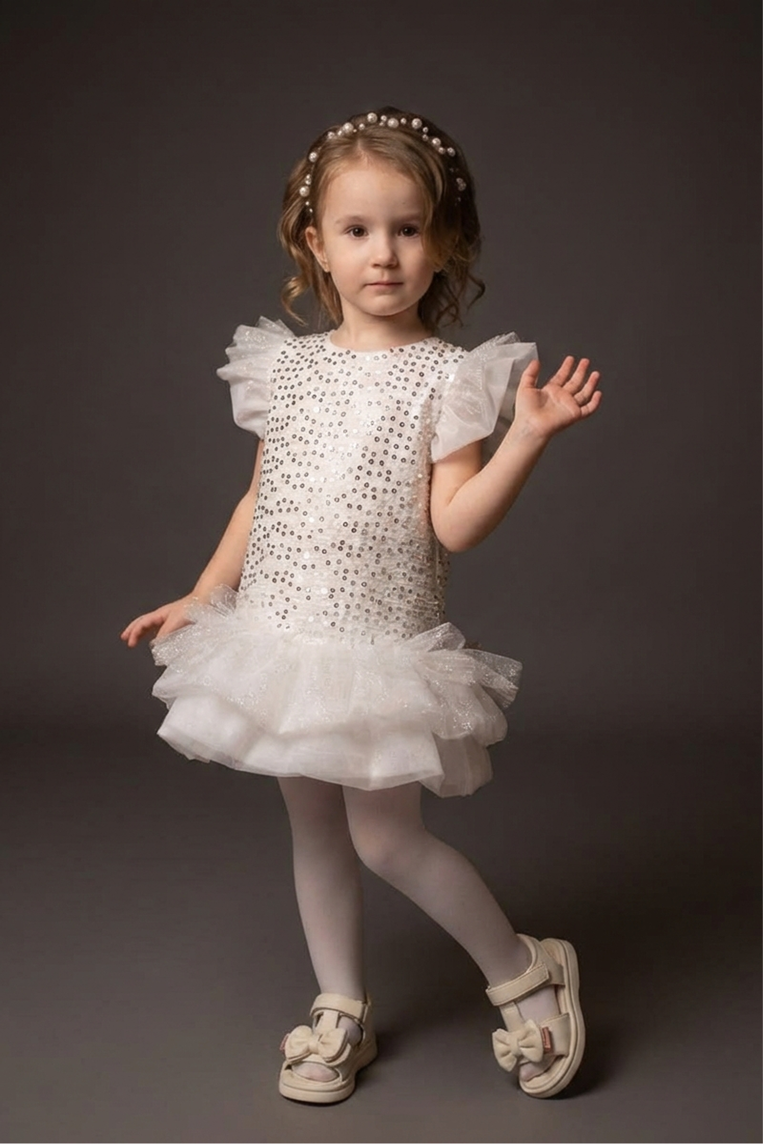 Платье Minilik Платье.Снежинка.Белый - фото 2