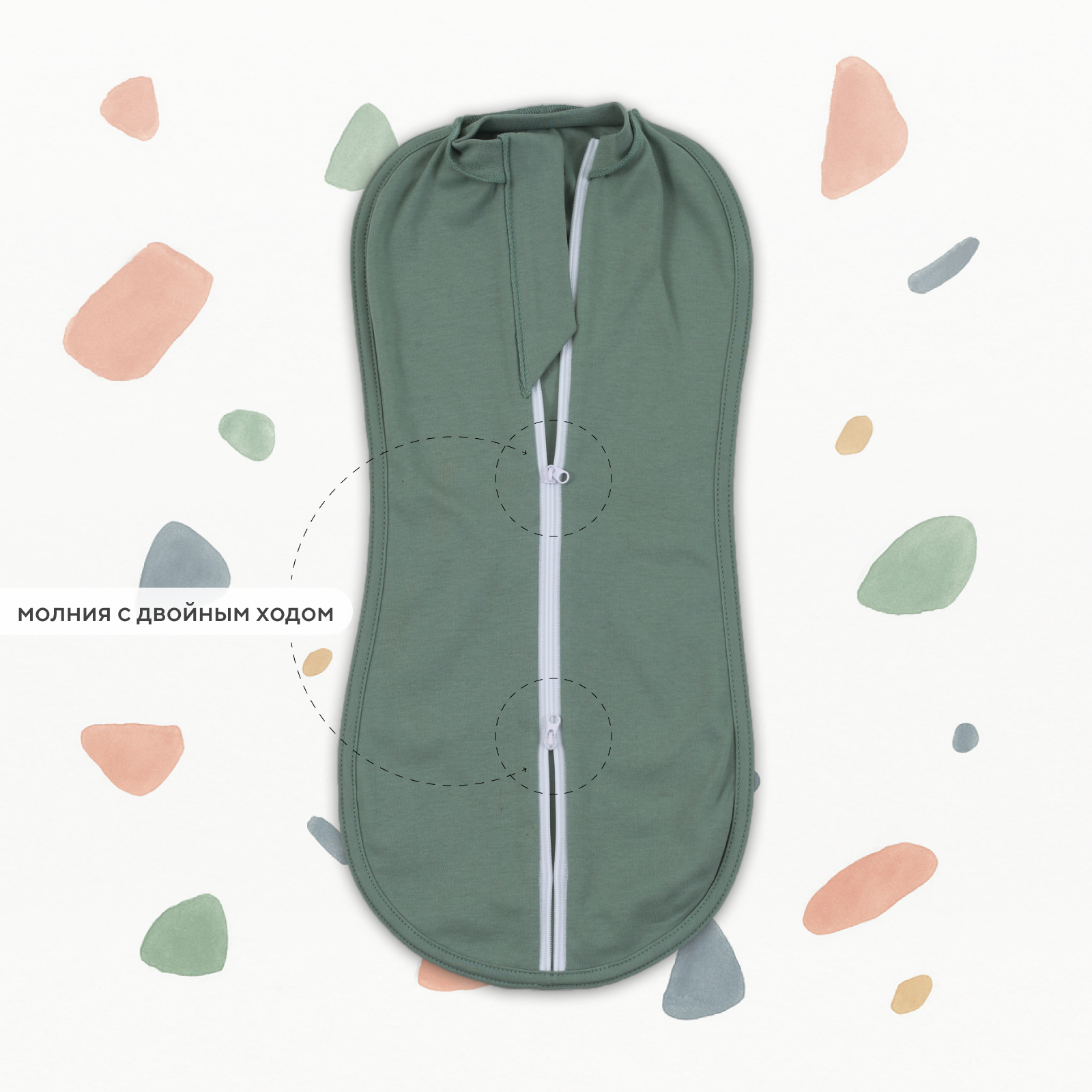 Конверт спальный Rant Mosaic 001275/2 зеленый - фото 5