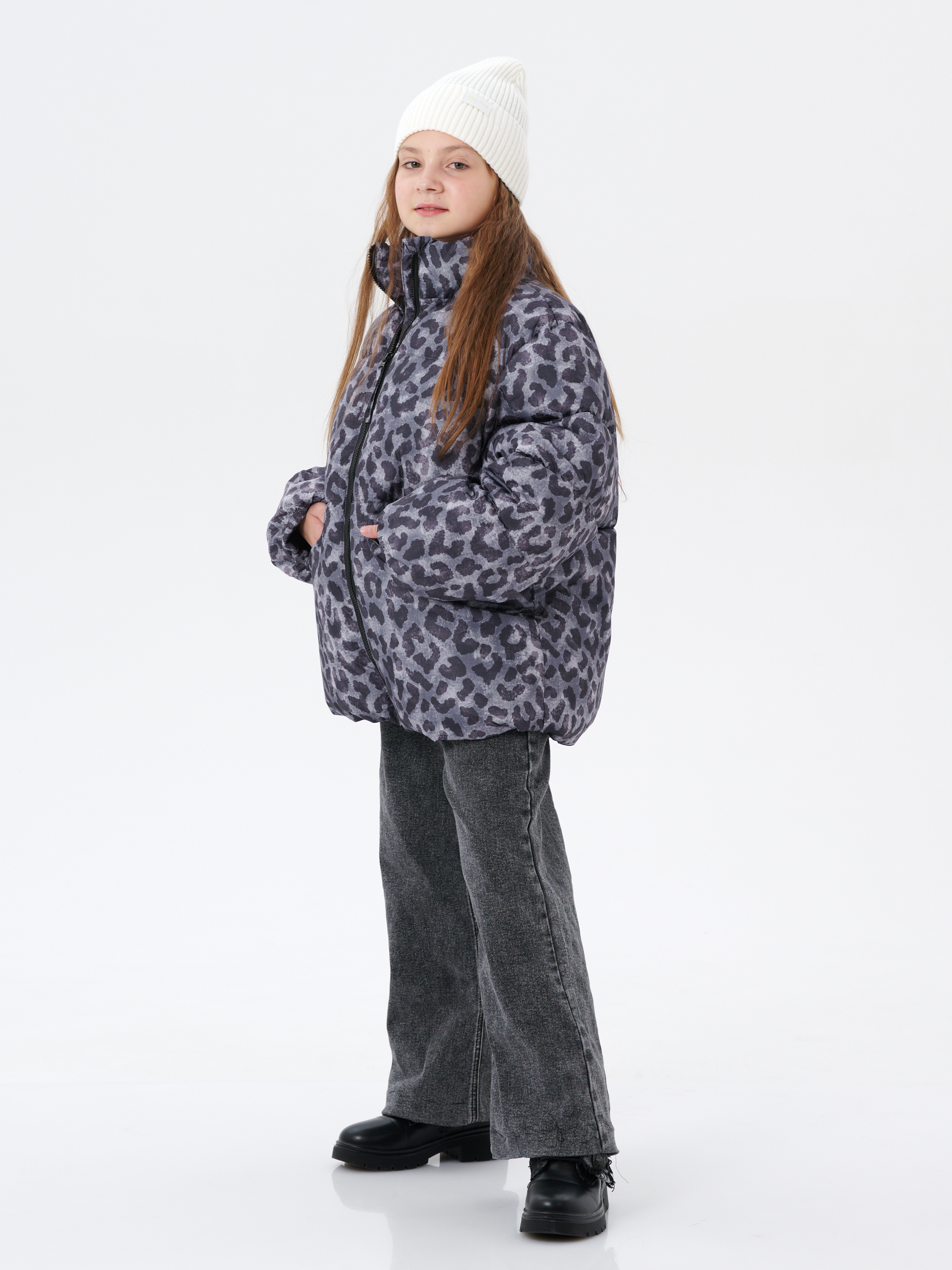 Куртка КрутышОк Т-066 серый леопард - фото 6