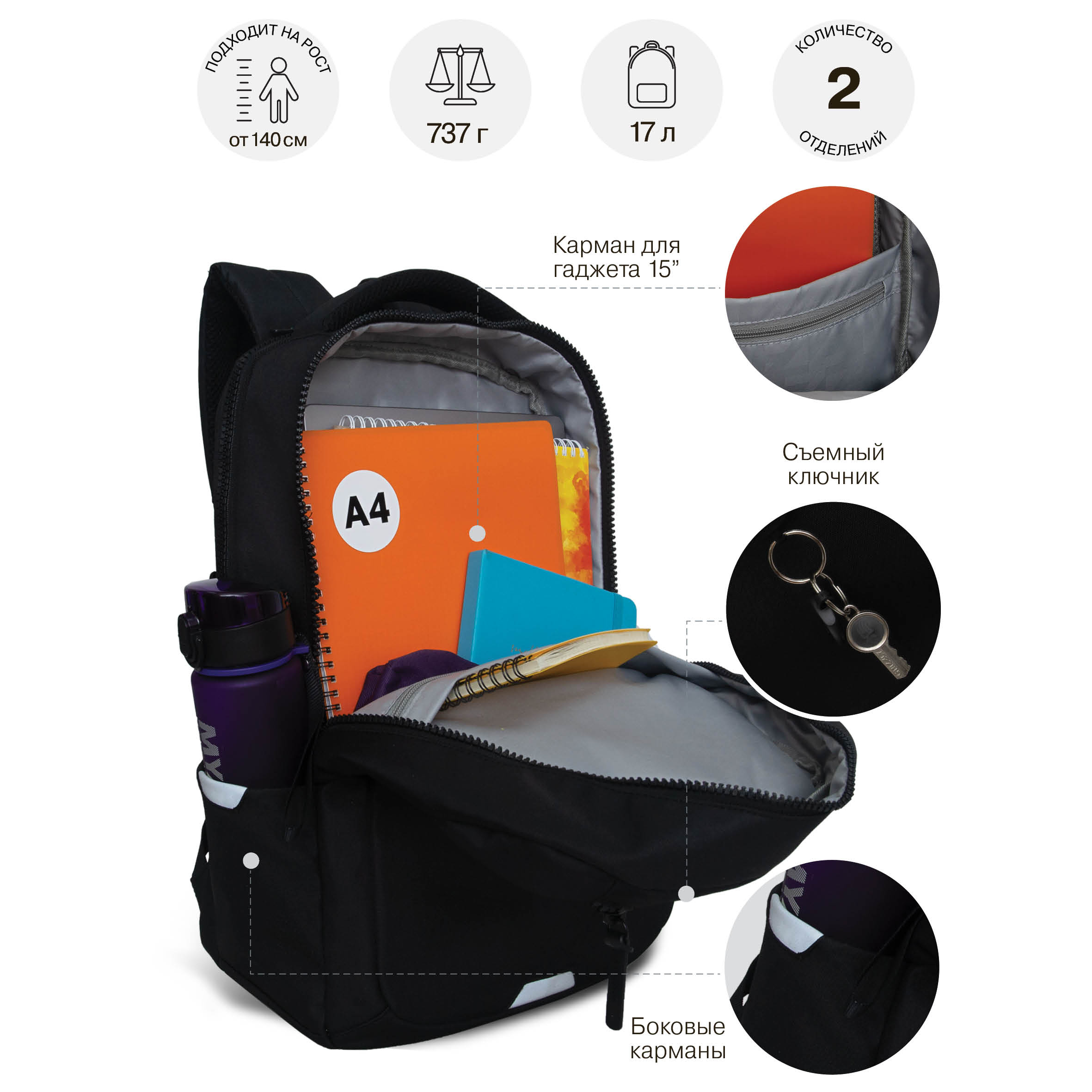 Рюкзак Grizzly для мальчика - фото 8