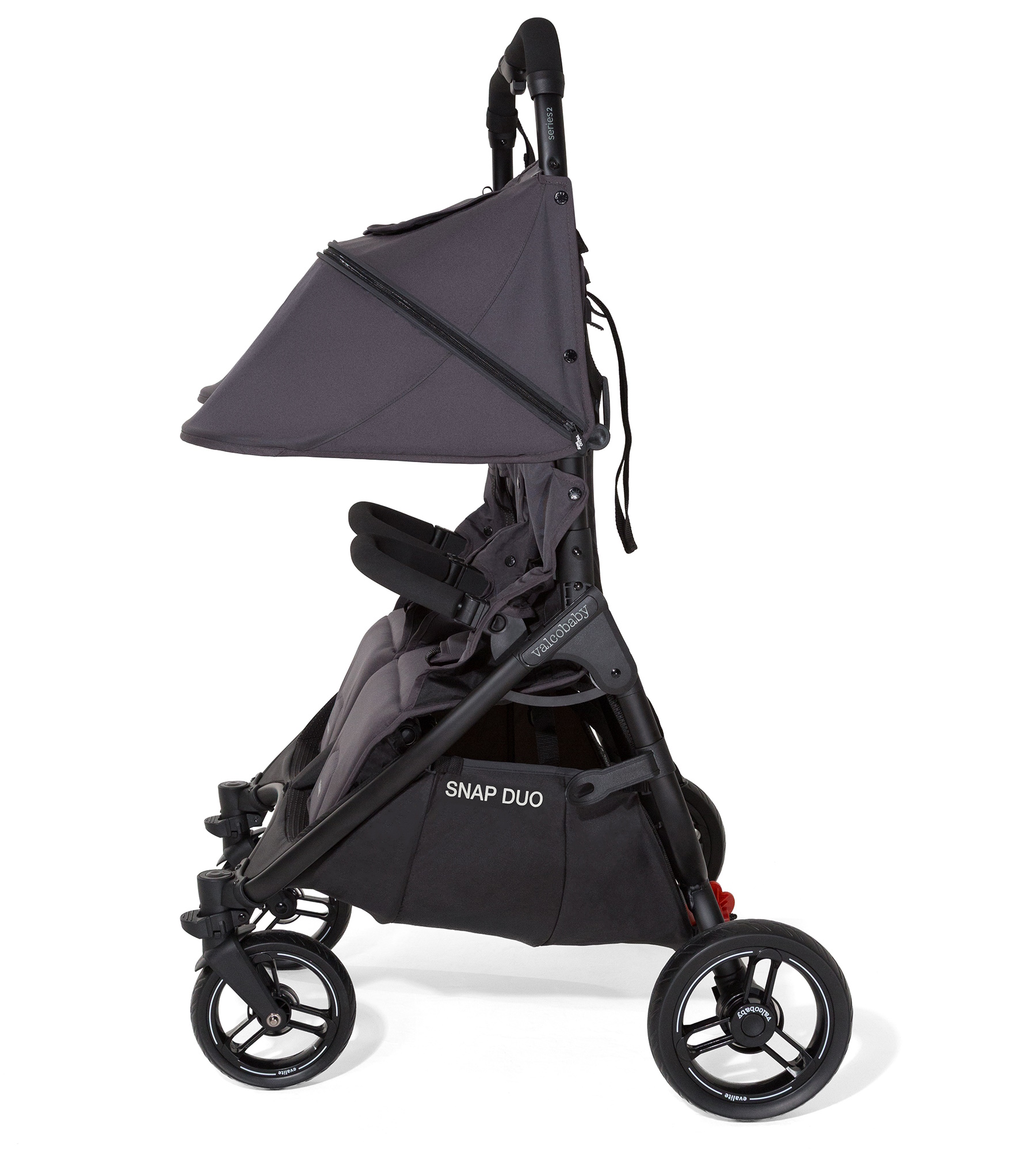 Коляска прогулочная для двойни Valco baby Snap Duo серый - фото 8