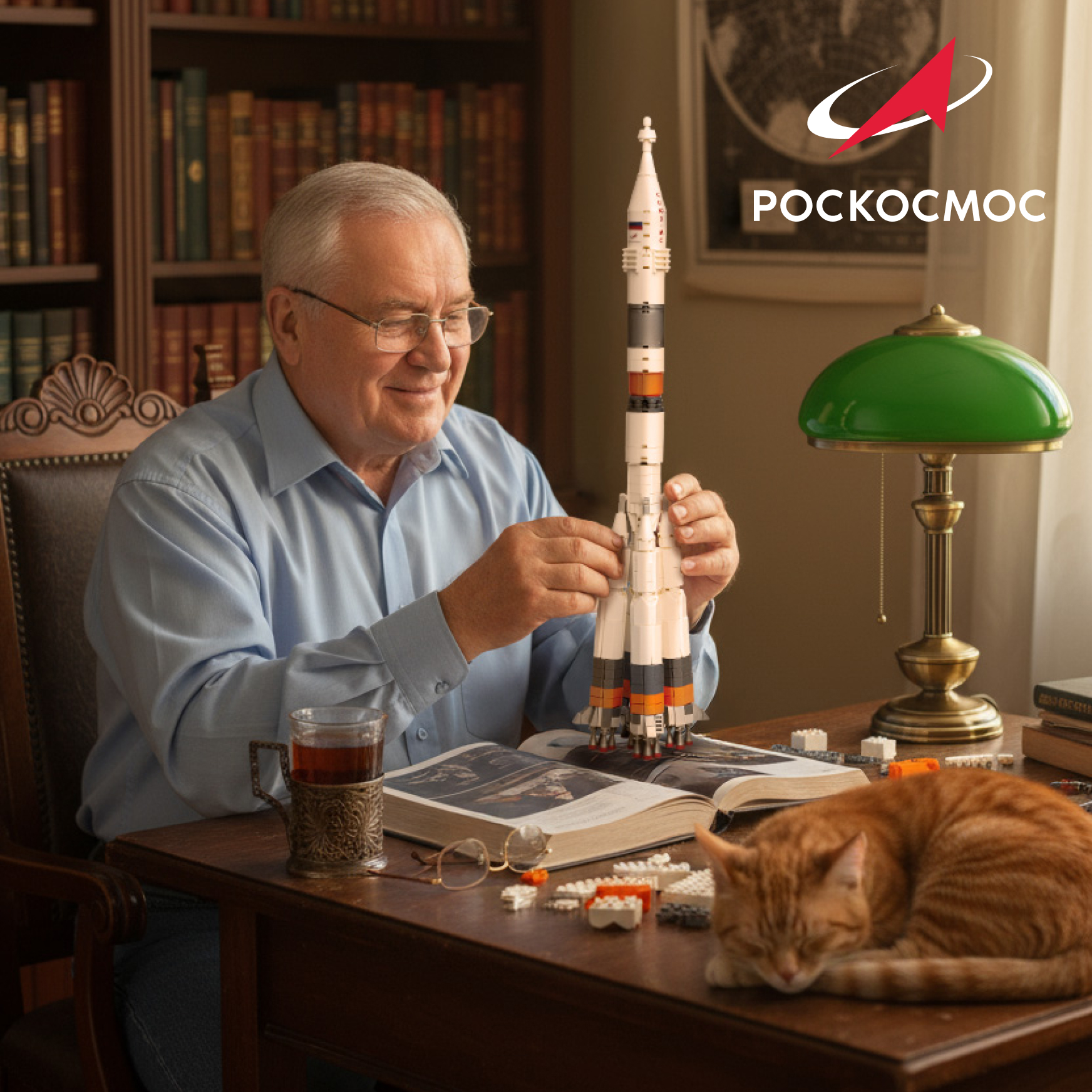 Конструктор Роскосмос Ракета-носитель Союз 801 дет. - фото 12