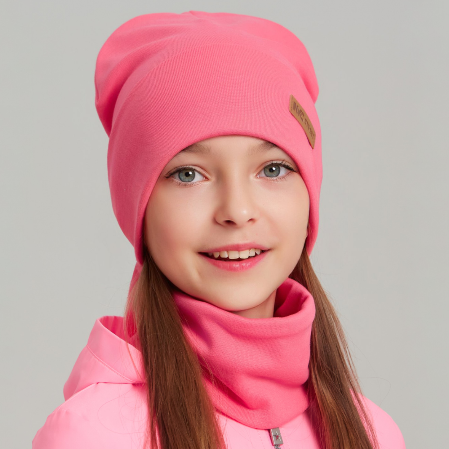 Шапка и снуд KUBRIO NYC-H-68-SPRotvG-pink - фото 5