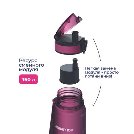 Бутылка-фильтр Аквафор 500 мл рубин