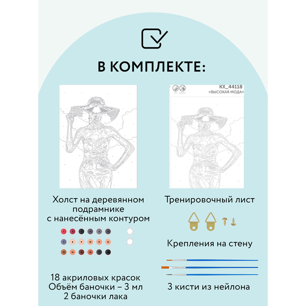 Картина по номерам ТРИ СОВЫ Высокая мода - фото 3