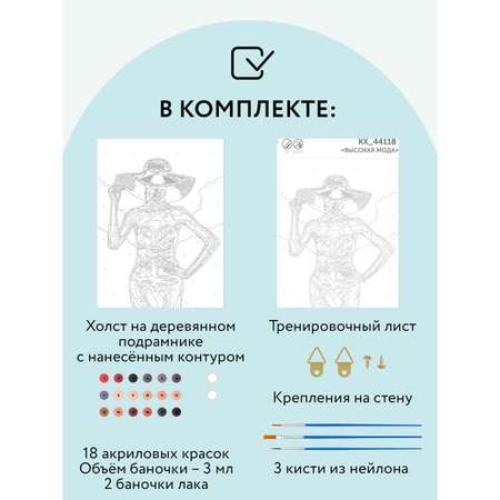 Картина по номерам ТРИ СОВЫ Высокая мода