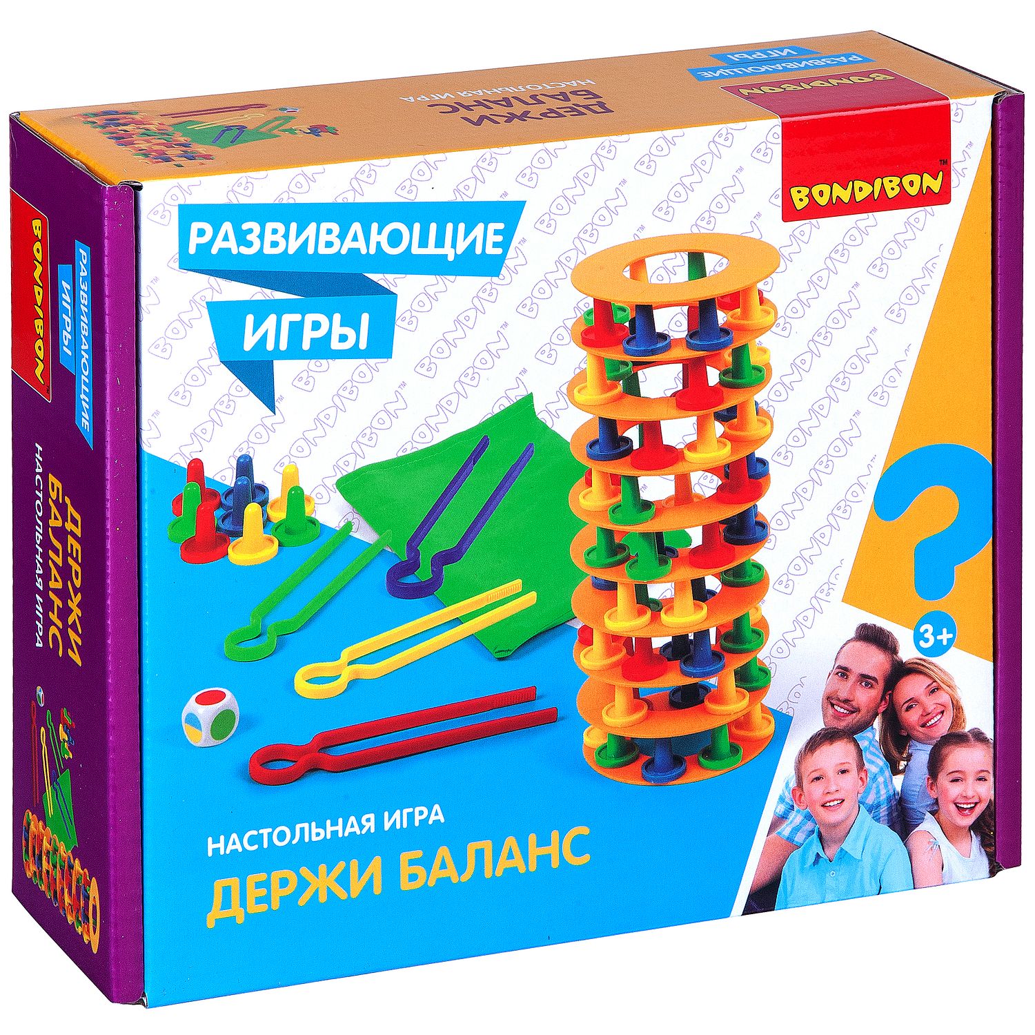 Настольная игра Bondibon детская башня Держи Баланс - фото 3