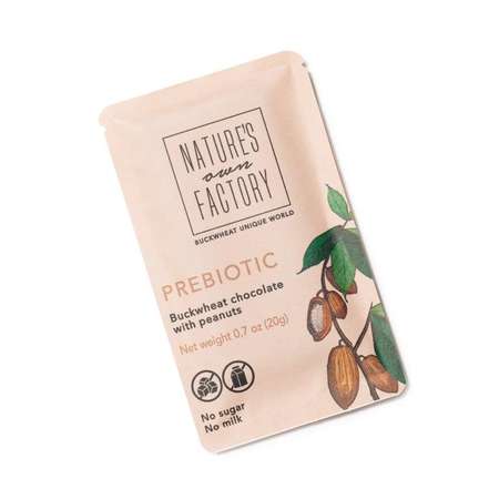 Шоколад Natures own factory Prebiotic гречишный с арахисом 20г