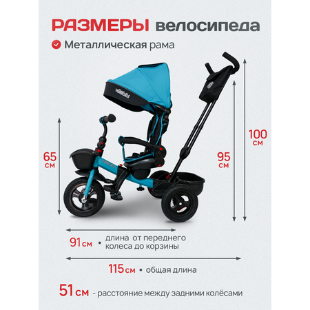 Трехколесный велосипед Velobibi 10 дюймов