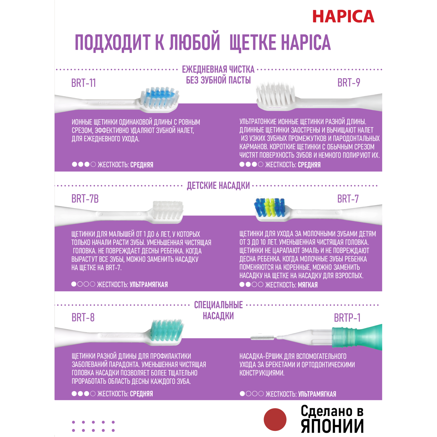Насадка электрическая Hapica от 1 года 2 шт. - фото 3