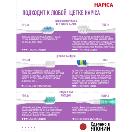 Насадка электрическая Hapica от 1 года 2 шт.