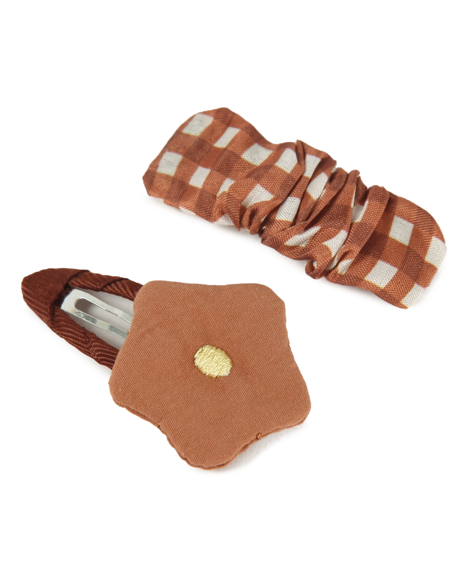 Изображение товара Две заколки для волос Demi Star Brown украшены звездой надежная фиксация стиль