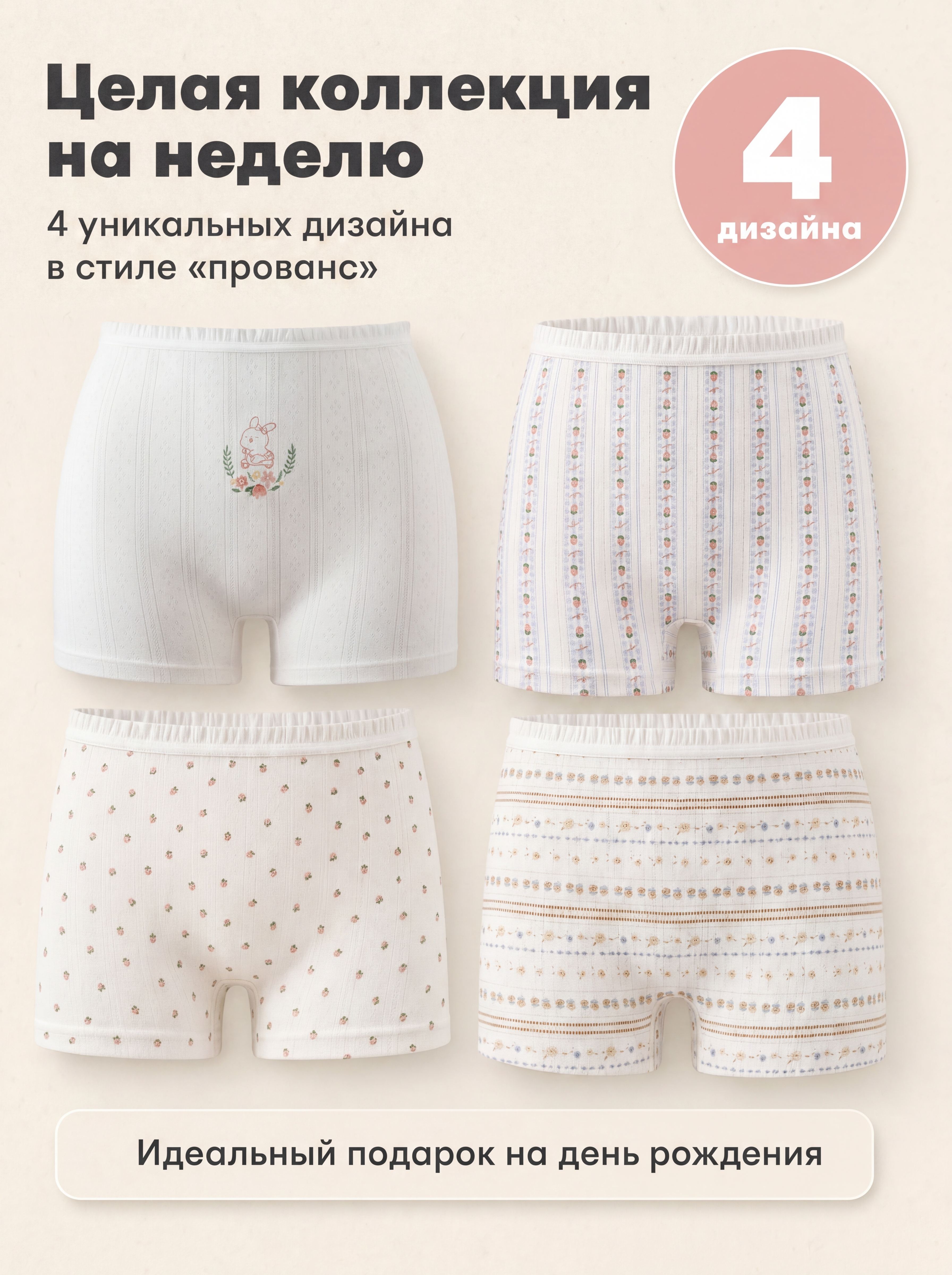 Трусы 4 шт Bambooland girlpants-lace - фото 5