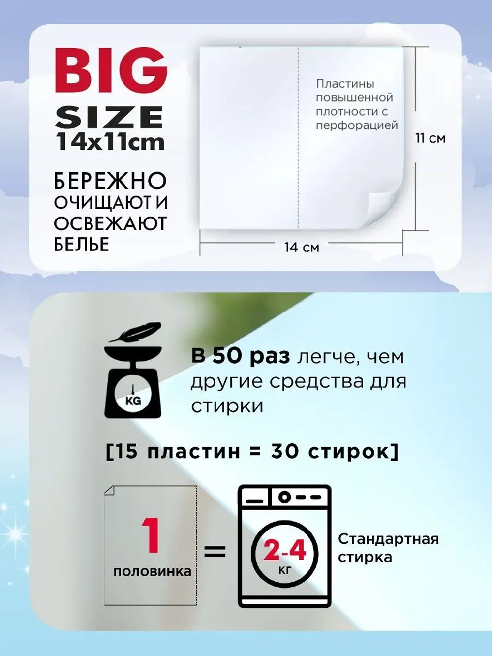 Салфетки для стирки NAMZA Универсальный 0.045 кг - фото 6