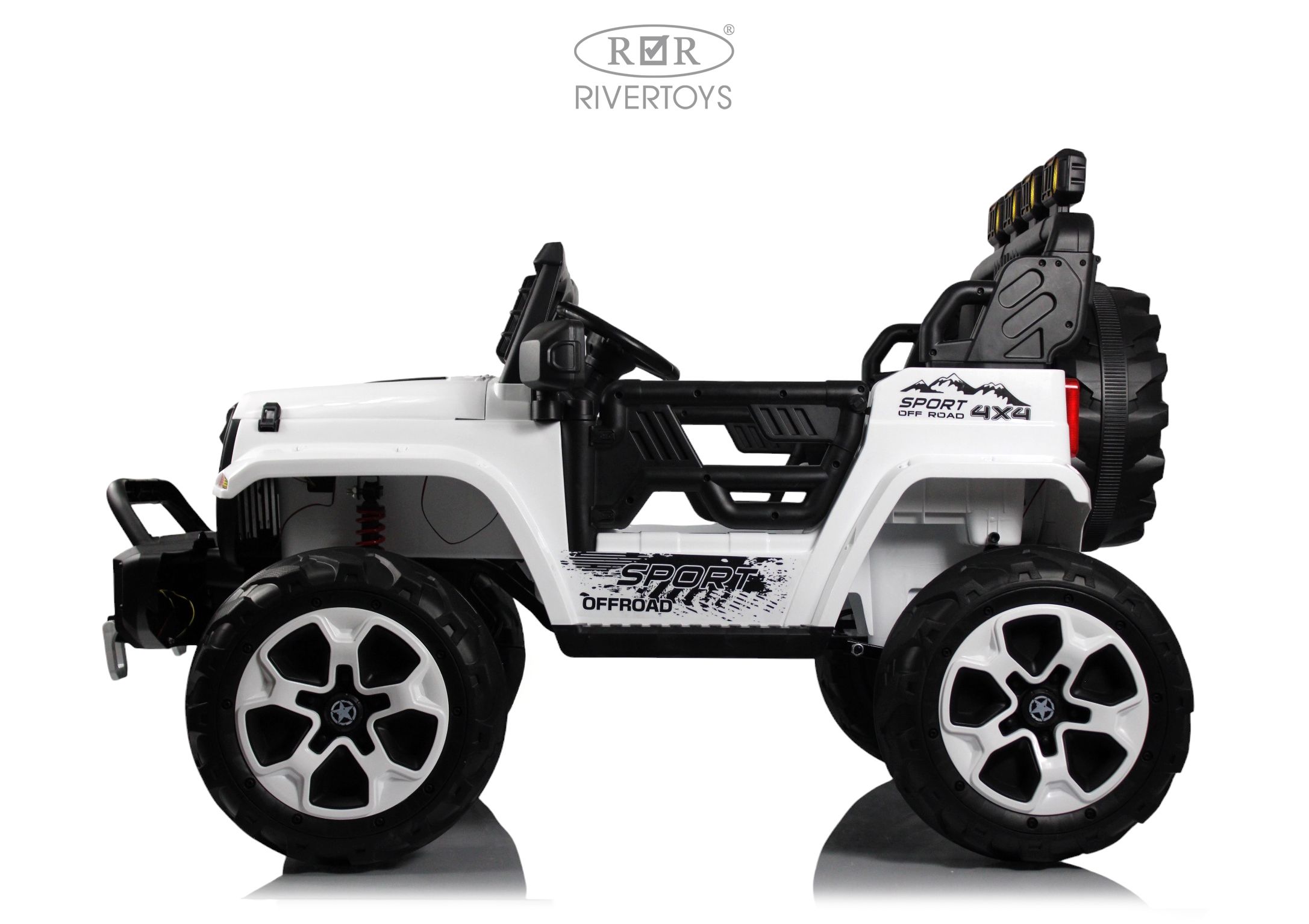 Электромобиль RIVERTOYS М707БХ White С пультом ДУ - фото 3