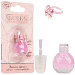 Лак для ногтей LUKKY Diamond Confetti peel-off с колечком розовый 4,5 мл