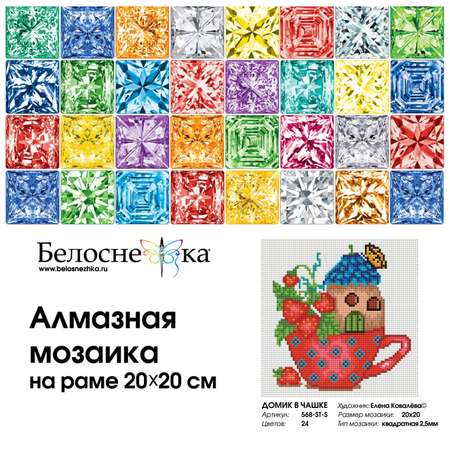 Алмазная мозаика Белоснежка Домик в чашке