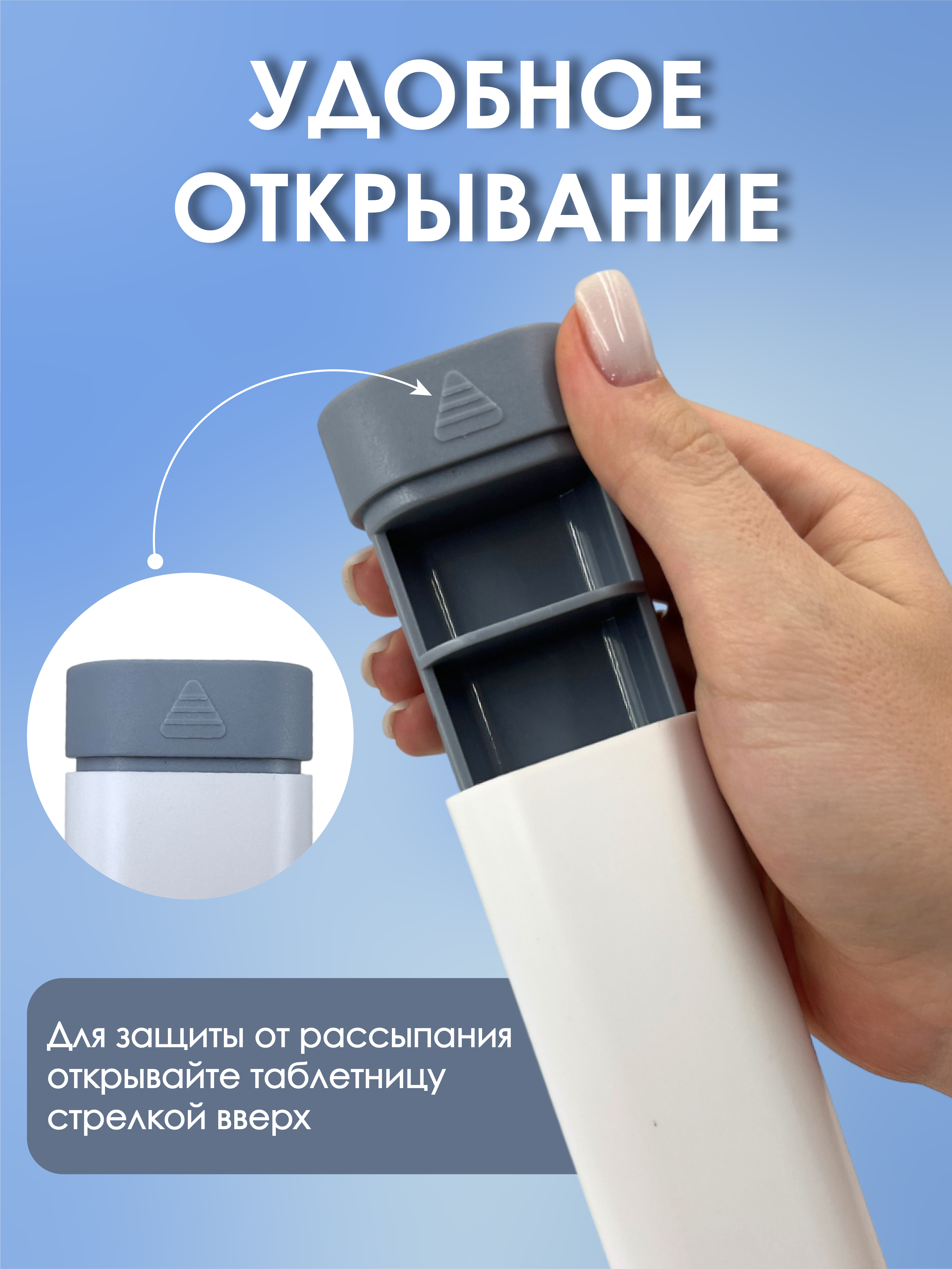 Таблетница на неделю AXLER 1 прием, бокс для лекарств контейнер для таблеток кейс органайзер для витаминов - фото 2