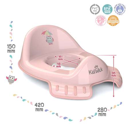 Накладка на унитаз KidWick Флиппер Розовый-Темно-розовый