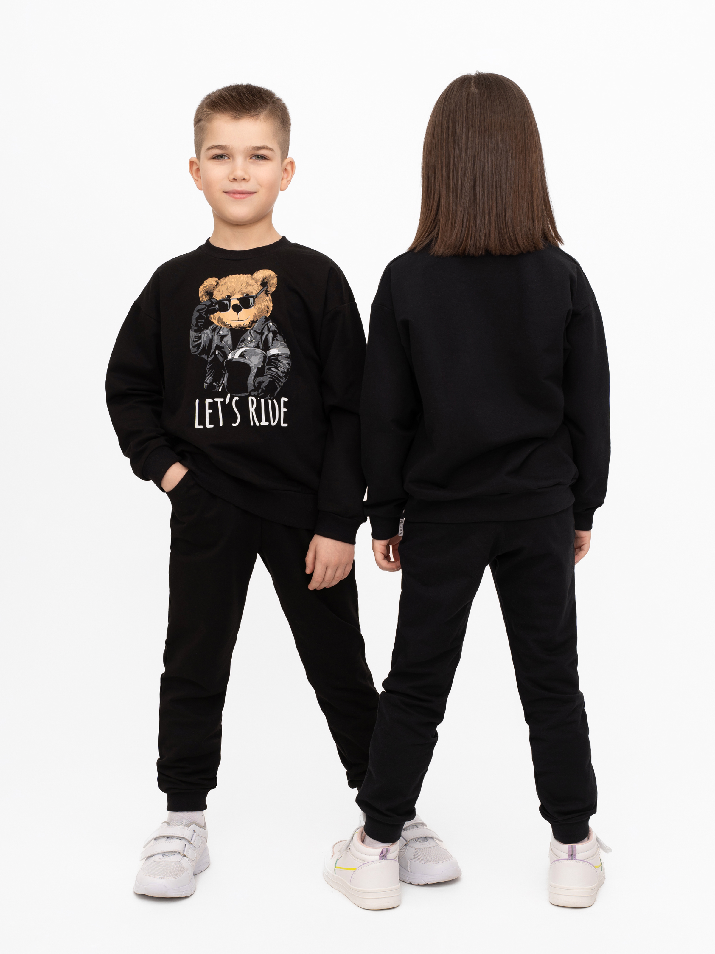 Костюм Утенок 7045г черный тедди байкер - фото 12