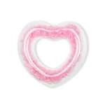 Детский надувной круг Solmax для плавания в форме сердца с перьями цвет фуксия 90 см SM06989