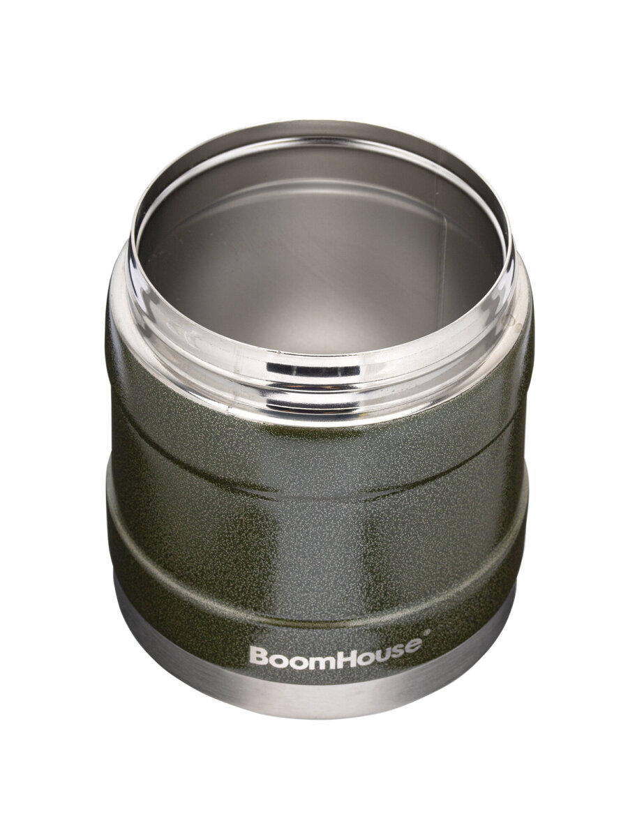 Термос BoomHouse для чая кофе еды 1 литр с широким горлом и ремешком походный - фото 4