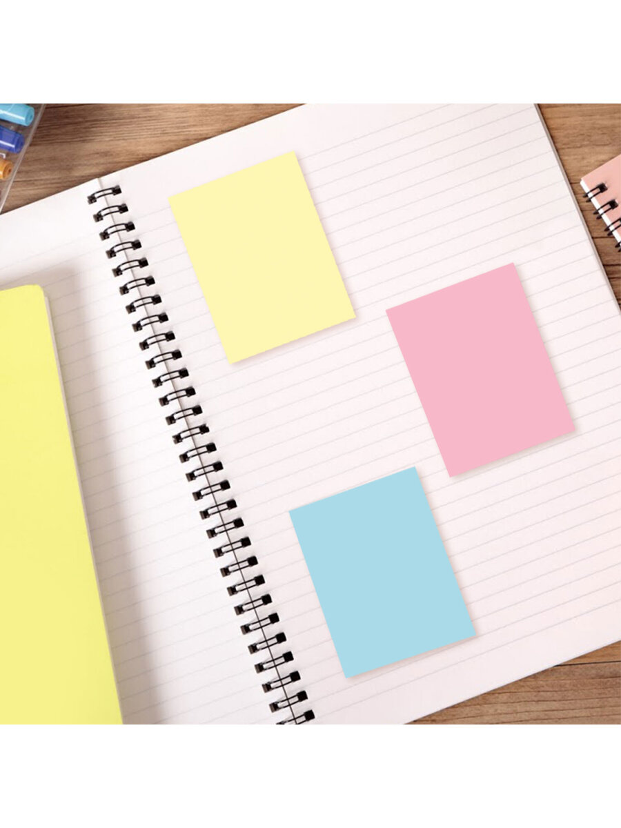 Стикеры для заметок Brauberg блок бумаги для записей самоклеящийся 1200 листов 38х51 мм - фото 3