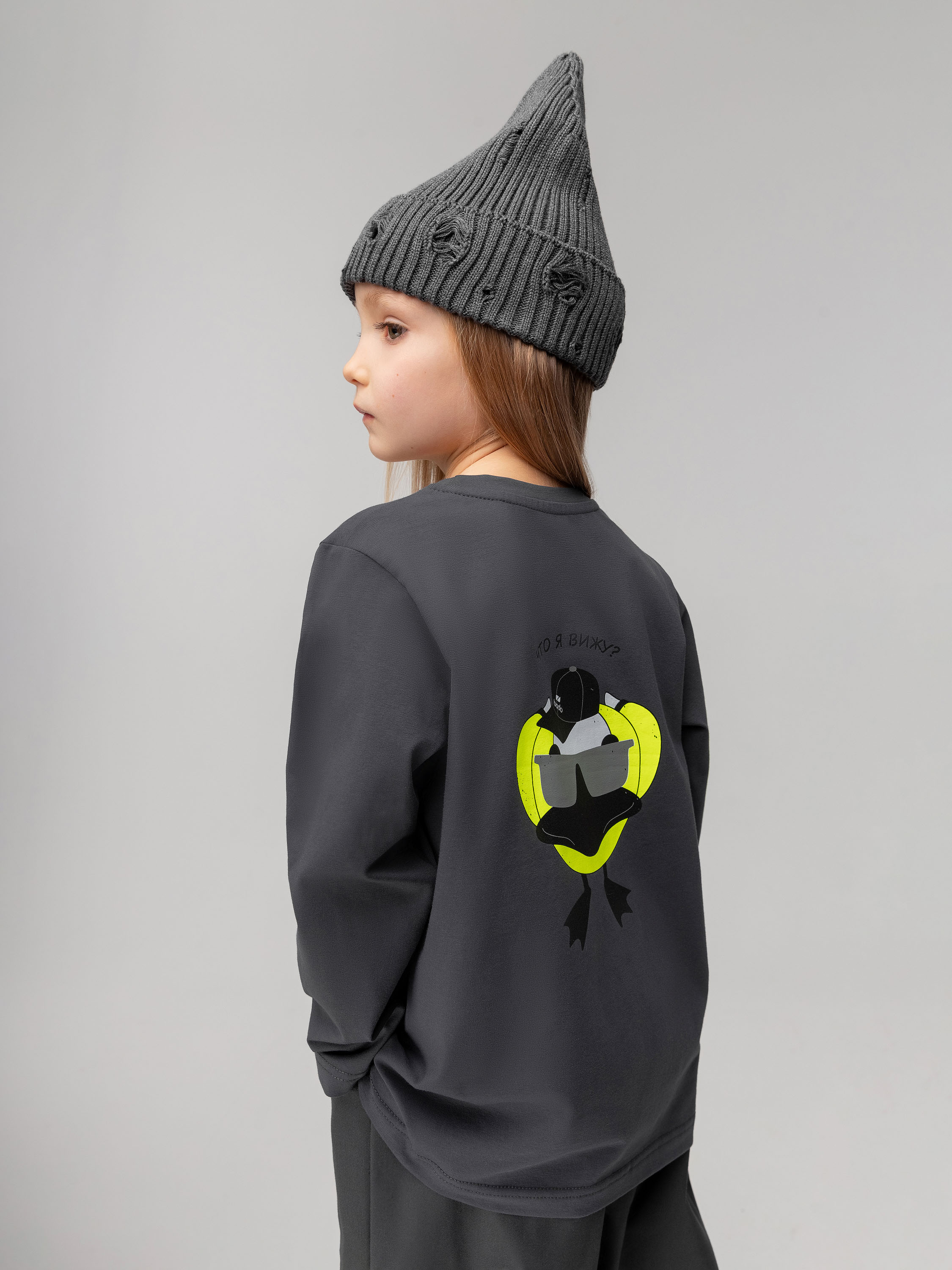 Лонгслив Bodo 7-289MU_темно-серый (салатовый) - фото 7