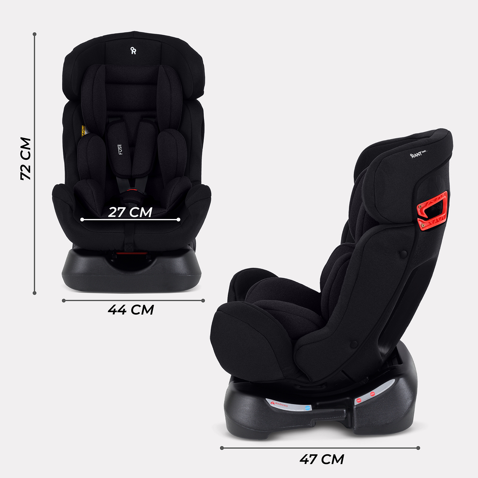Автокресло Rant Basic Rant basic Fuse 0+/1/2 (0-25 кг) черный - фото 2
