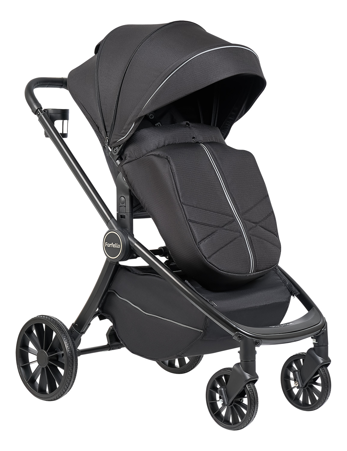 Коляска 3в1 Farfello Baby shell черный - фото 22