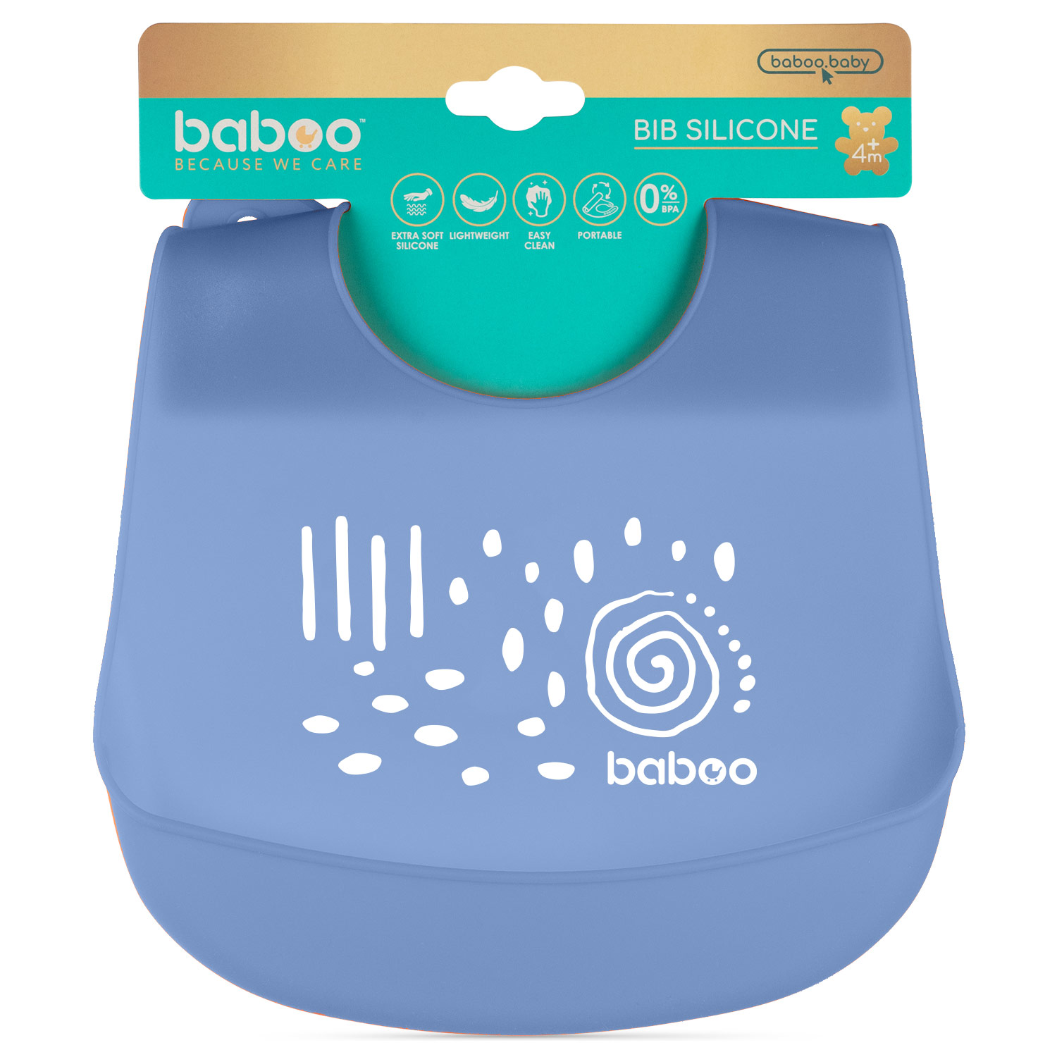 Нагрудник BABOO силикон 1 шт. - фото 3