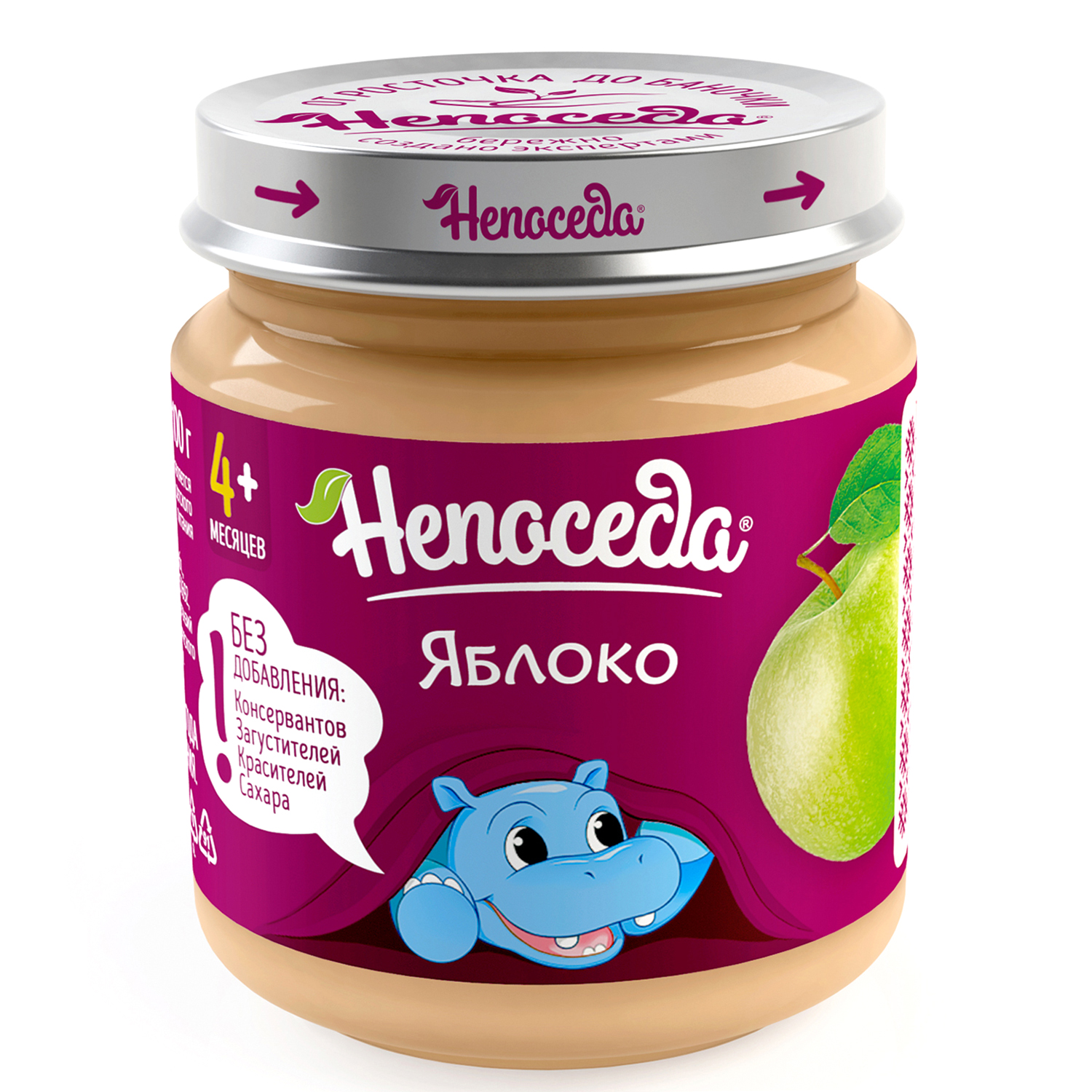 Пюре Непоседа Яблоко с 4 мес 100 г - фото 1