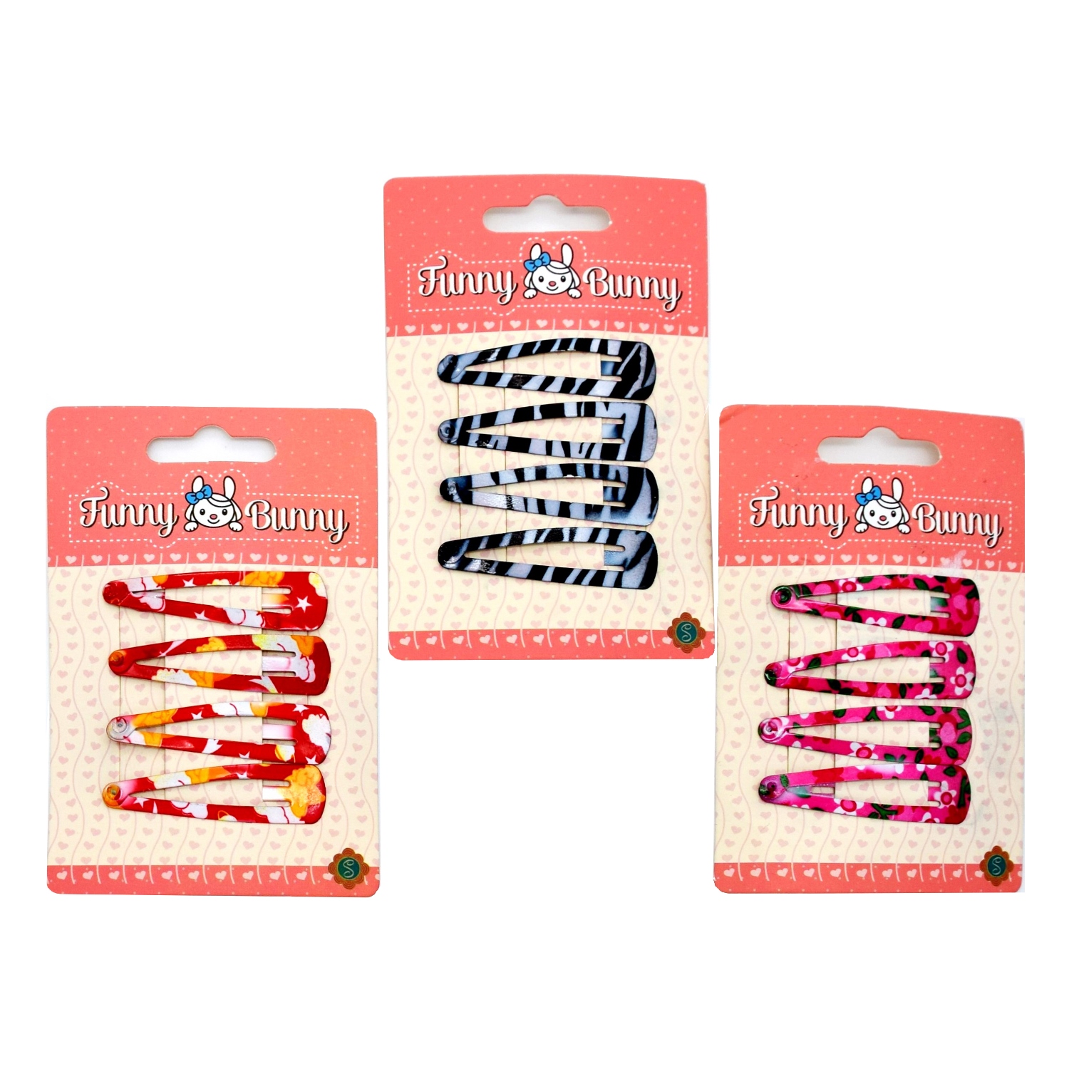 Изображение товара Заколка FUNNY BUNNY 4 шт. в ассортименте