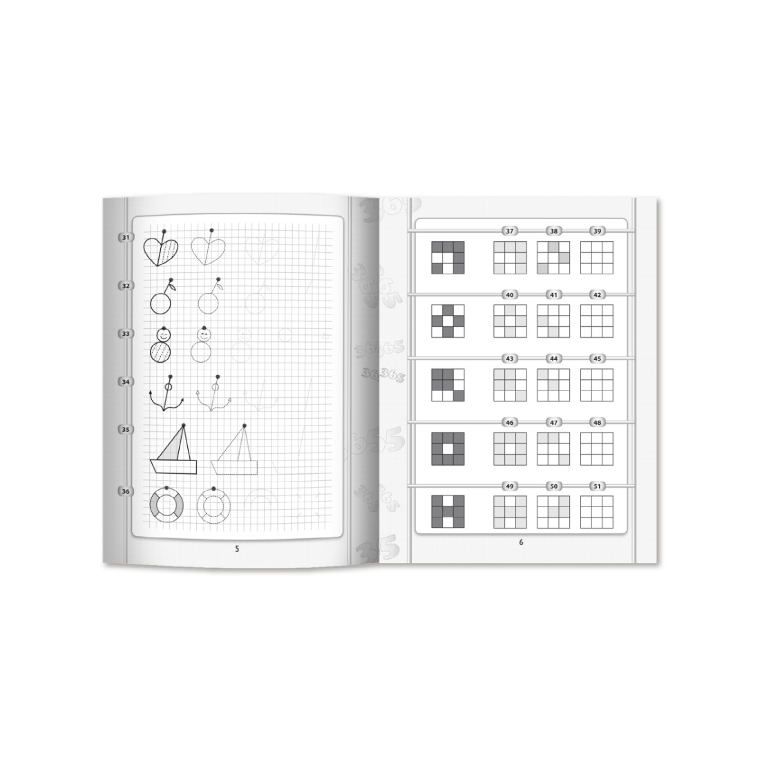 Книга Феникс 365+5 заданий и узоров.Соединяем и рисуем по клеточкам - фото 4