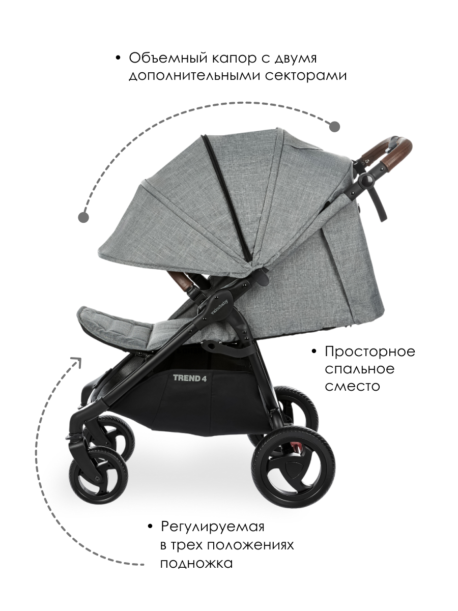 Коляска прогулочная Valco baby Snap 4 серый - фото 3