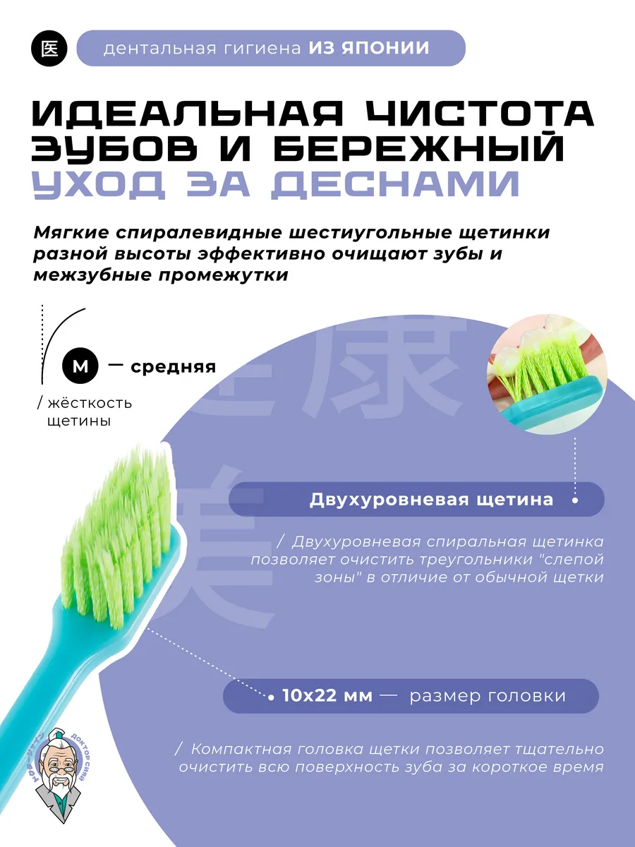 Зубная щетка классическая Доктор Сияй Ci Medical от 12 лет 1 шт. - фото 2