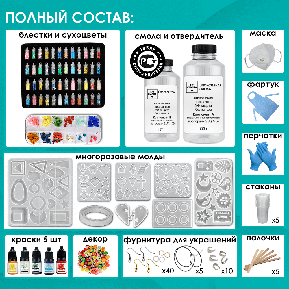 Набор для творчества Арт Смола эпоксидная смола - фото 2