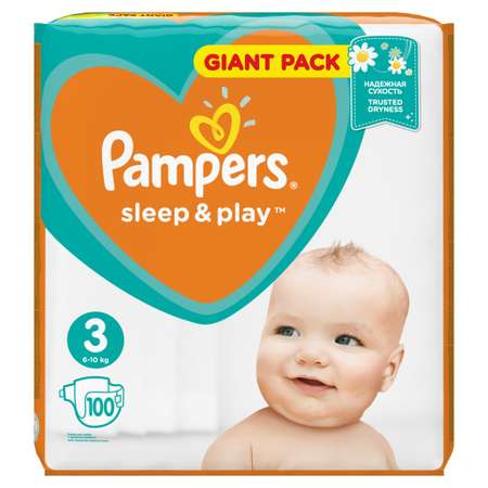Подгузники Pampers Sleep and Play 3 (6-10 кг) 100 шт.