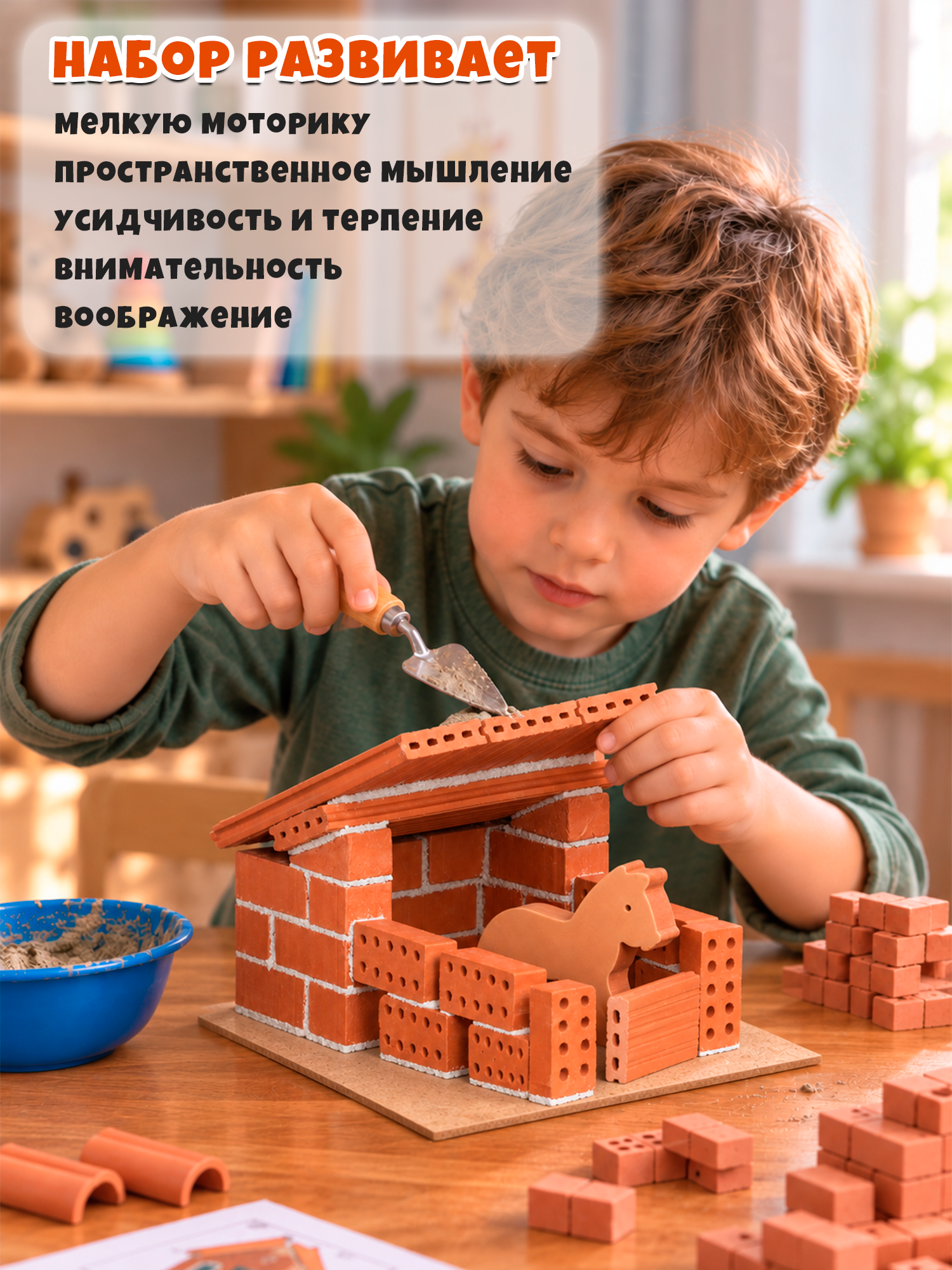 Конструктор teifoc строительный набор Конюшня 33 дет. - фото 5