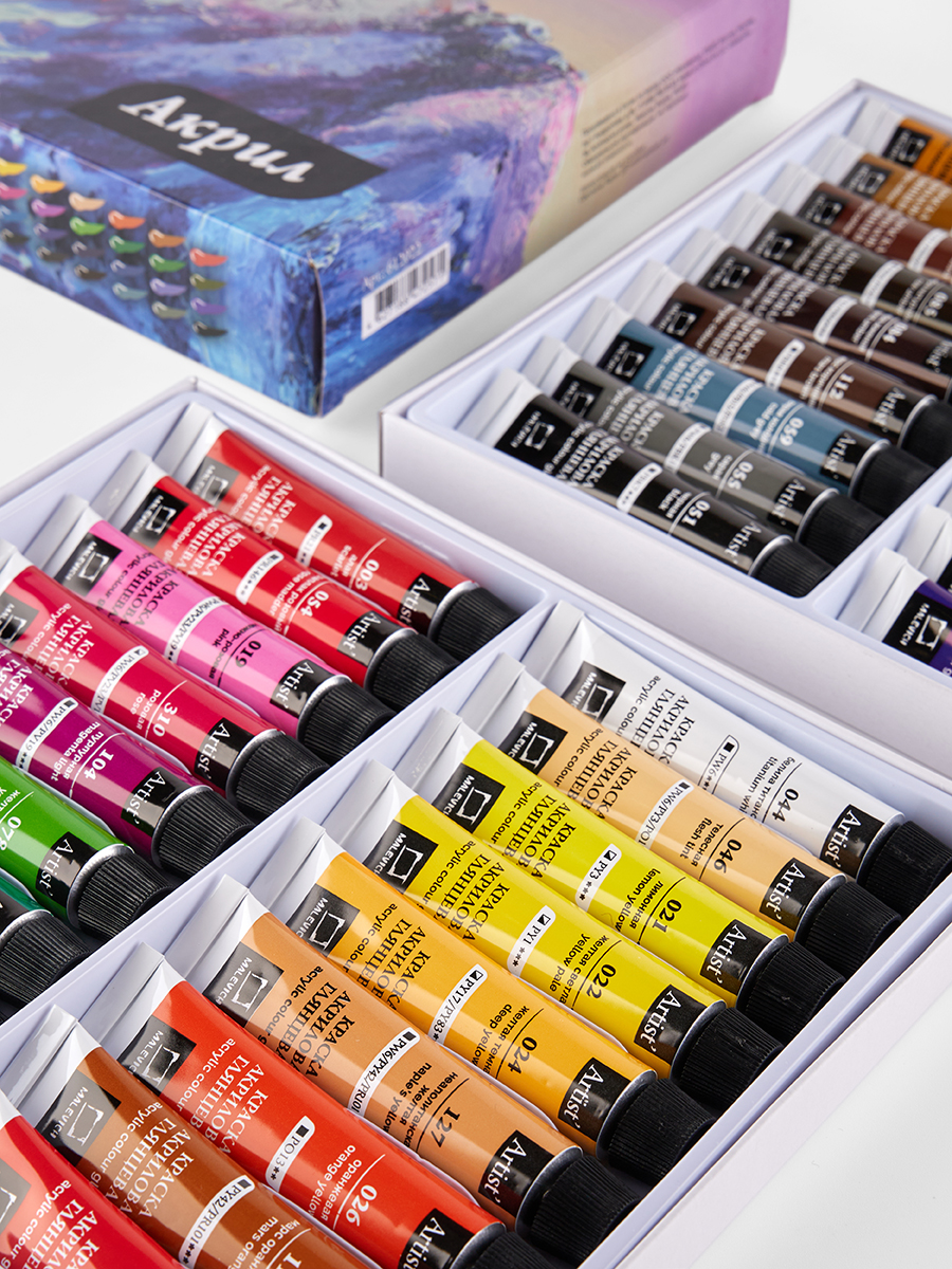 Краски акриловые Малевичъ 6 цв. - фото 19