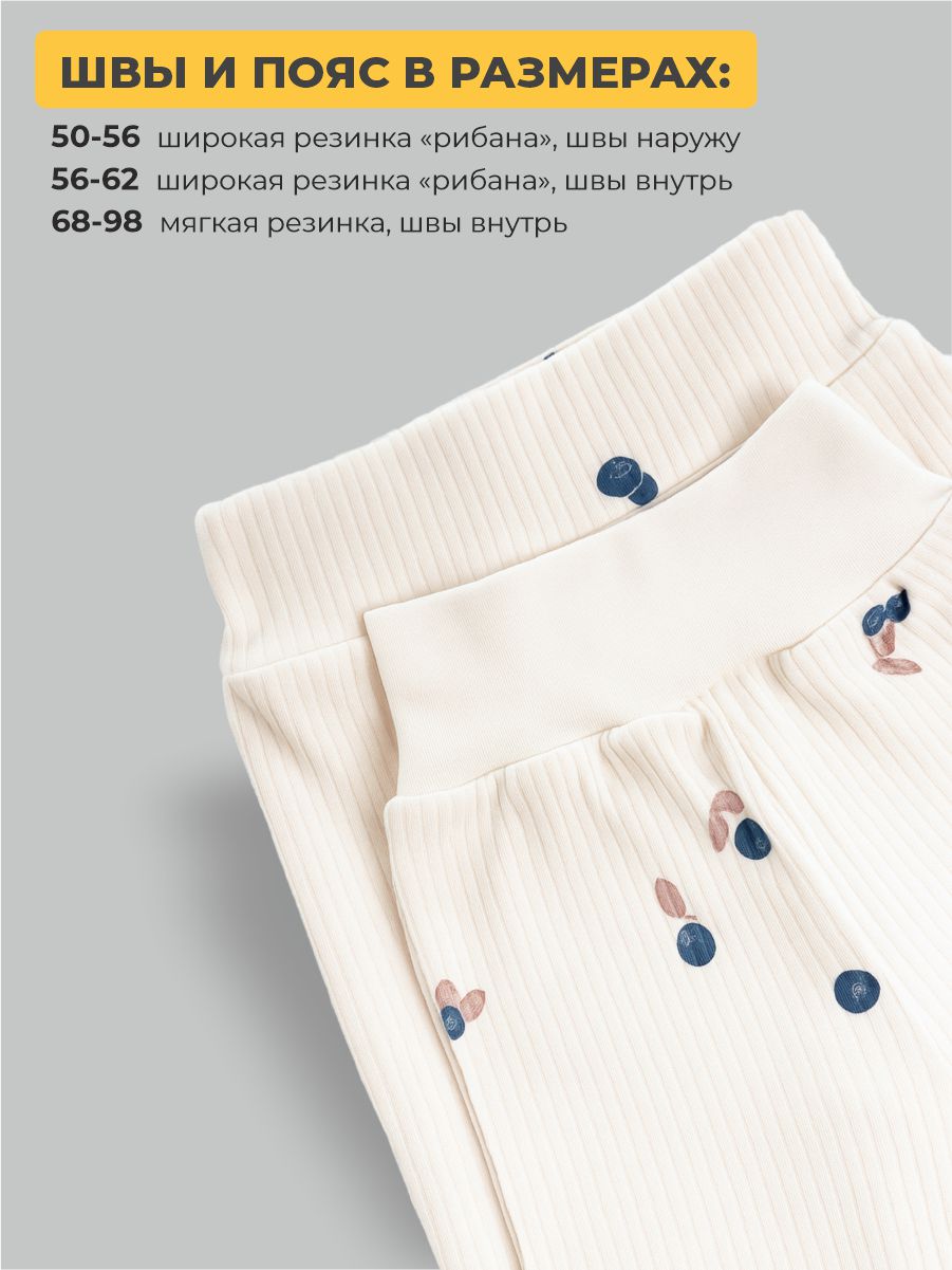 Штанишки 3 шт ШВЕЙНЫЕ ИСТОРИИ брюголубика - фото 5