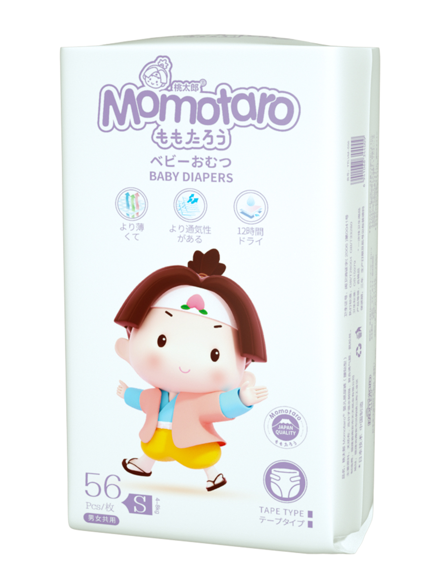 Подгузники MOMOTARO S 56 шт. - фото 1