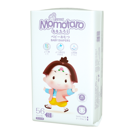 Подгузники MOMOTARO S 56 шт.