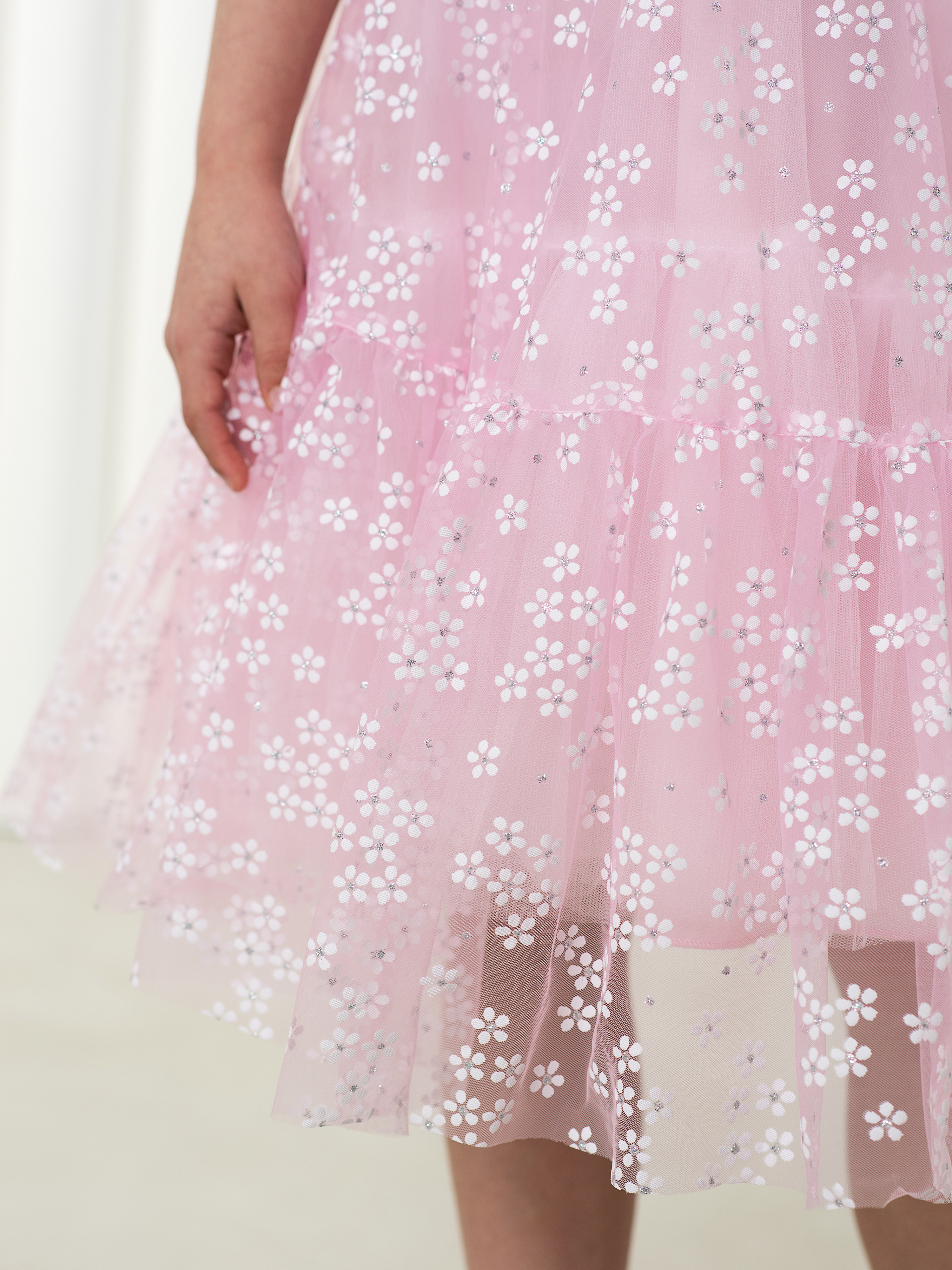 Платье LisaWeta D-077-23 розовый серебро - фото 6