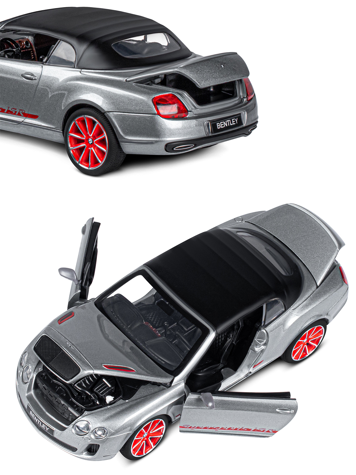 Автомобиль АВТОпанорама Bentley Continental Supersports ISR 1:24 JB1251021 - фото 10