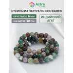Набор для творчества Astra Craft бусины Индийский агат 6мм 38см